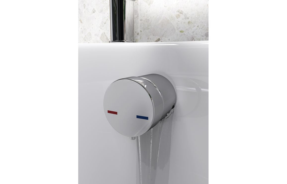 Bath Overflow Filler w/Integrated Valve - Chrome