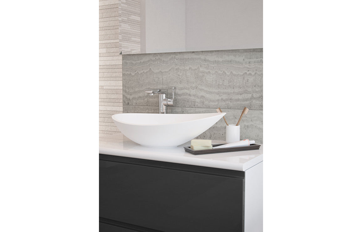 Haddington Resin Washbowl 564x323mm - White Countertop Basin