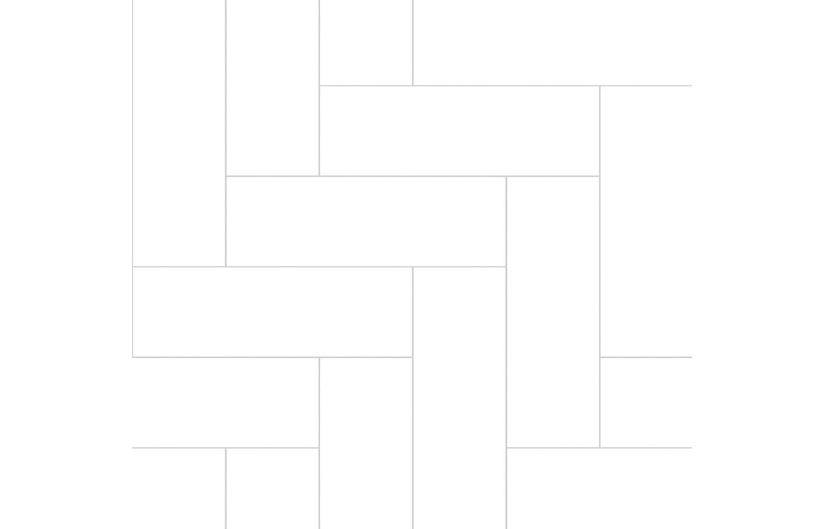 Fibo Urban - Denver White (Straight Herringbone)