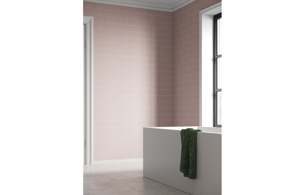 Fibo Urban - Dusky Pink (Metro Brick) Waterproof Wall Panel