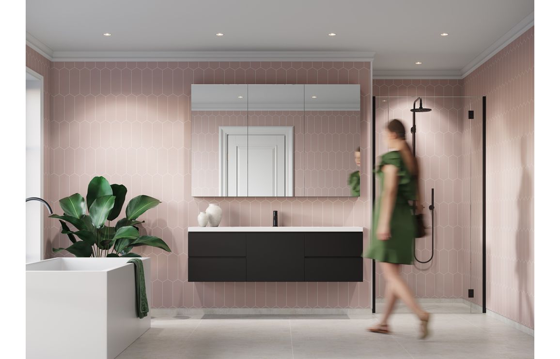 Fibo Urban - Dusky Pink (Elongated Hexagonal) Waterproof Wall Panel
