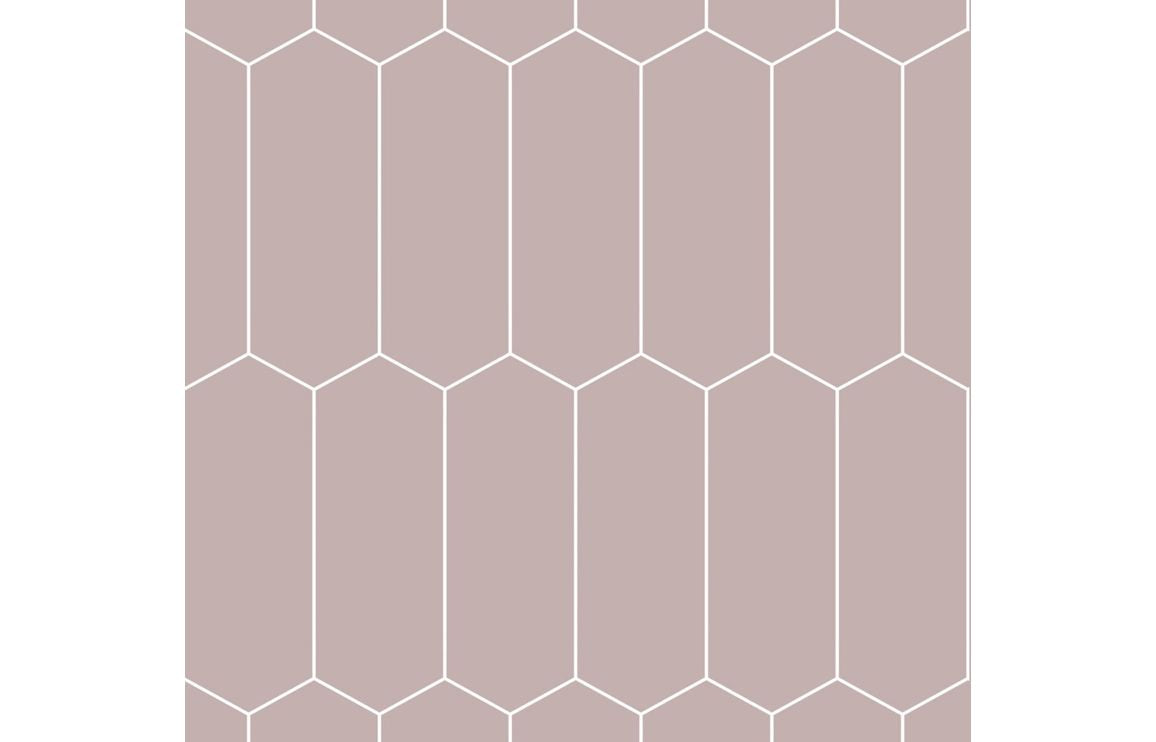 Fibo Urban - Dusky Pink (Elongated Hexagonal) Waterproof Wall Panel