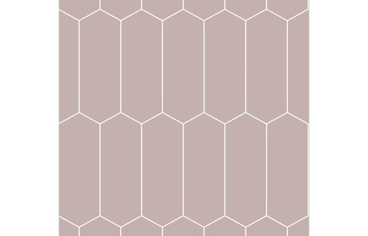 Fibo Urban - Dusky Pink (Elongated Hexagonal) Waterproof Wall Panel