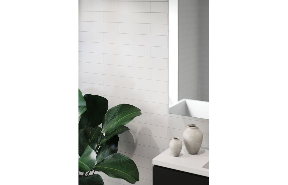 Fibo Urban - White Silk (Metro Brick) Waterproof Wall Panel