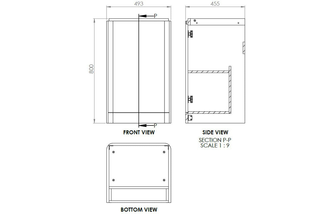 Lucia 2 Door Floor Standing Cloakroom Basin Unit - VARIOUS COLOURS