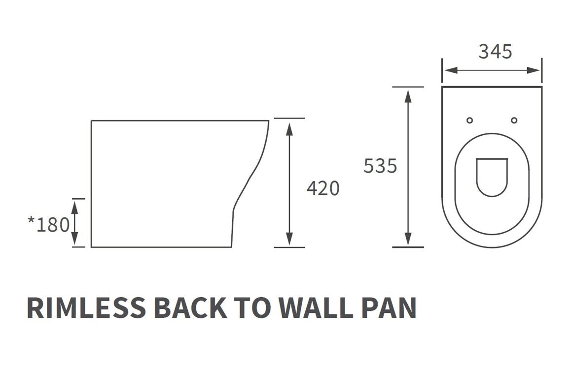 Lily Rimless Back To Wall WC & Soft Close Seat