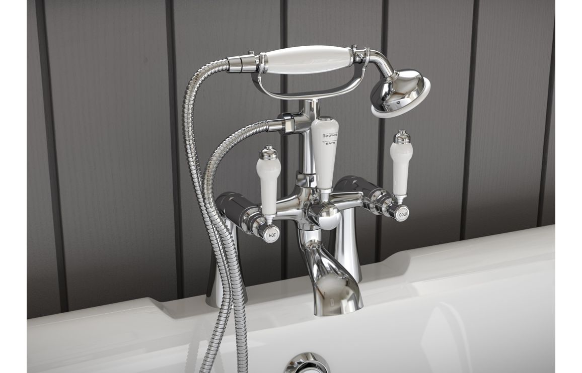 Millom Basin Pillar Taps - Chrome