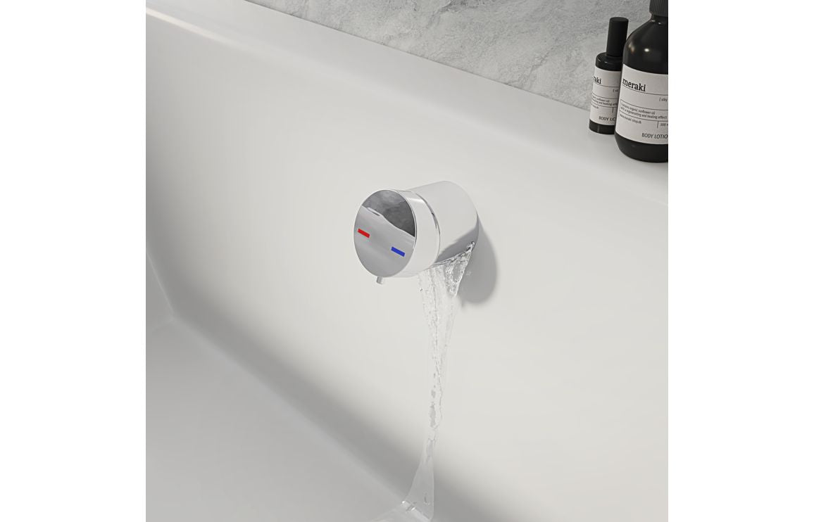 Bath Overflow Filler w/Integrated Valve - Chrome