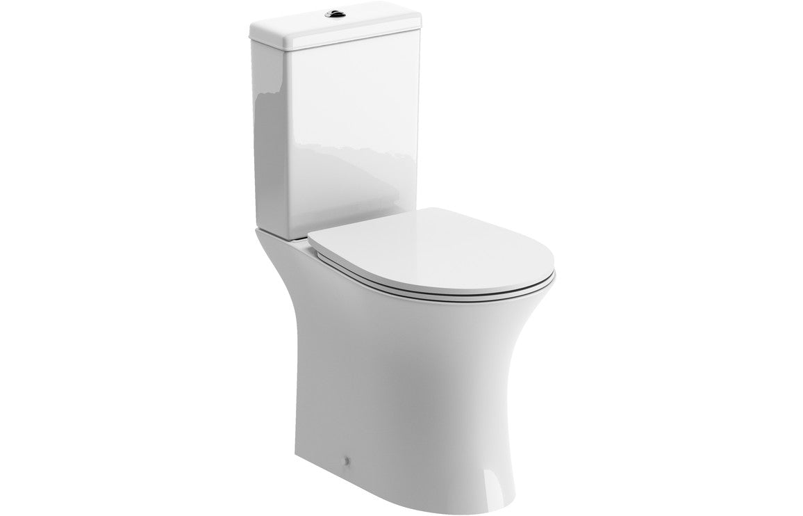 Sofia Rimless Close Coupled Open Back WC & Soft Close Seat