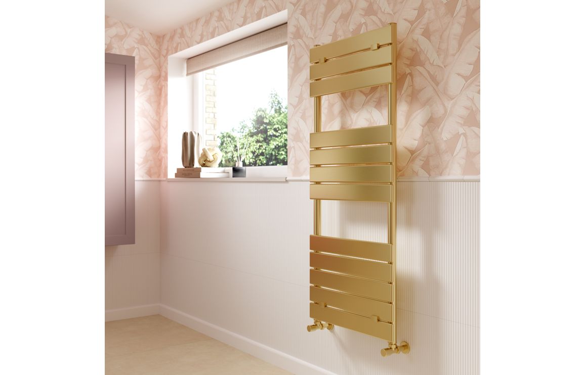 Square Ladder Radiator - Brushed Brass