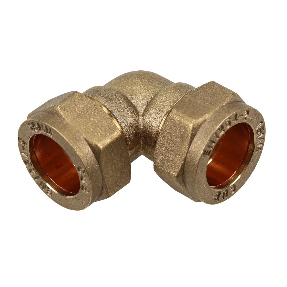 Compression 15mm 90 Degree Elbow – Brass Pipe Fitting for Copper Pipe